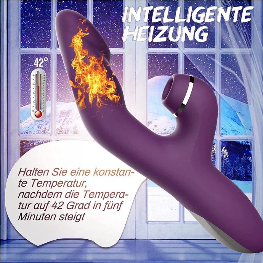 3 in 1 Clitoral & G-Spot Vibrator with 10-Speed Vibration USB Rechargeable & IPX7 Waterproof for Women