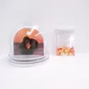 Orange heart-shape glitter
