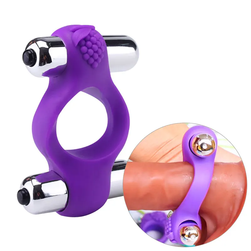 guys using sex toys Rabbit Cock Ring Vibrator / Penis Ring with Clitoris Massager / Adult main image 0