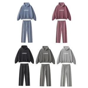 Custom High Quality Cotton Essentials Tracksuits for Men Jogging Sweatsuit Luxury Oversized Heavyweights Unisex Hoodie Set