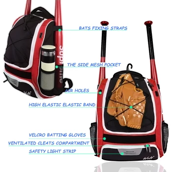 Sac à Dos De Baseball KINGSLONG Avec Compartiment à Chaussures - Grand Volume - Imperméable - Pour Sport