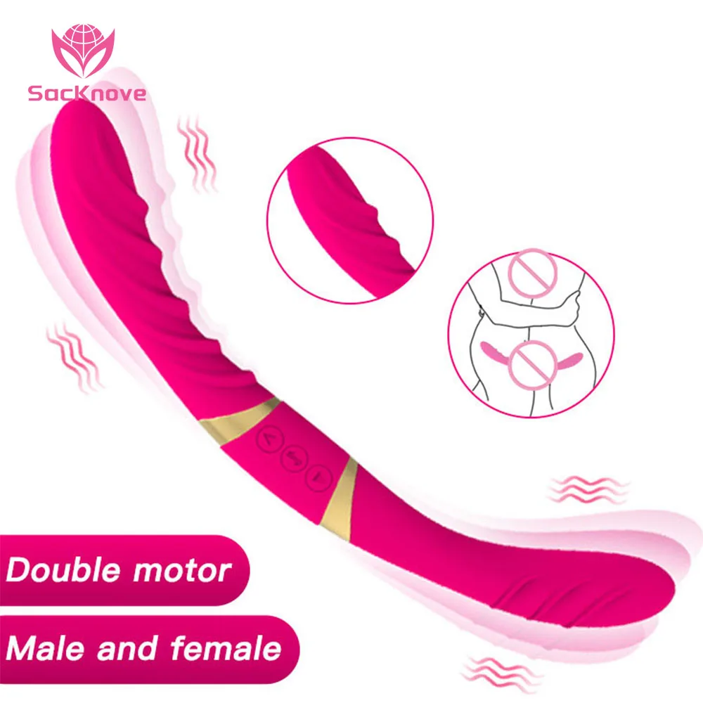 Sacknove Lesbians 2 Motors Dual Sex Toy Massage Penetration Strapon Double  Sided Dildo Vibrator For Couples - Buy Double Dildo Vibrator,Double  Penetration Strapon Dildo,Double Sided Massage Toys ...