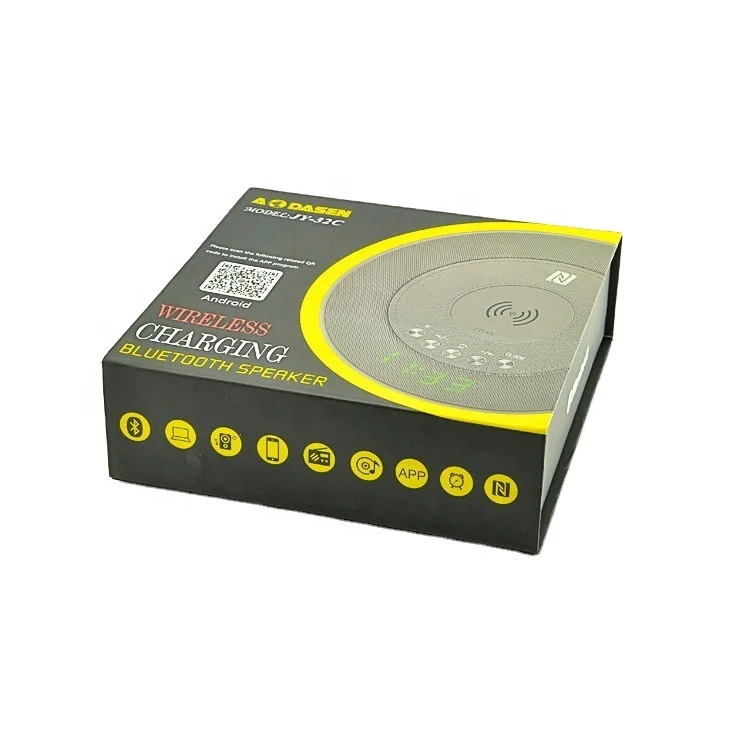 JY32C Alarm Clock Wireless Speaker Wireless Charging Alarm Clock Radio With Blue Tooh Speaker With Wireless Charger With Clock