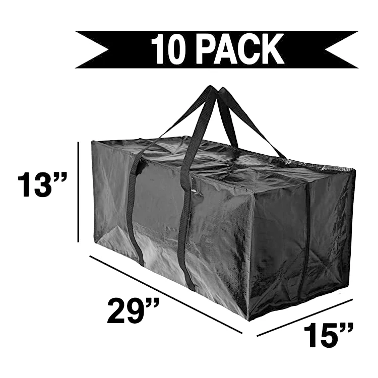 Custom High Quality Big Storage Blue Moving Woven Organizer With 6 Pack