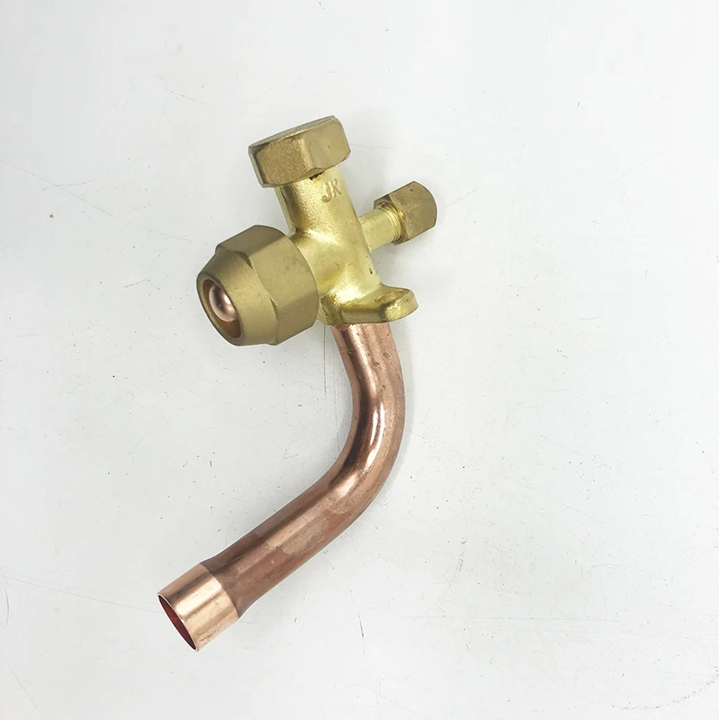 Air conditioner brass service shut off valve 5/8 with straight tube