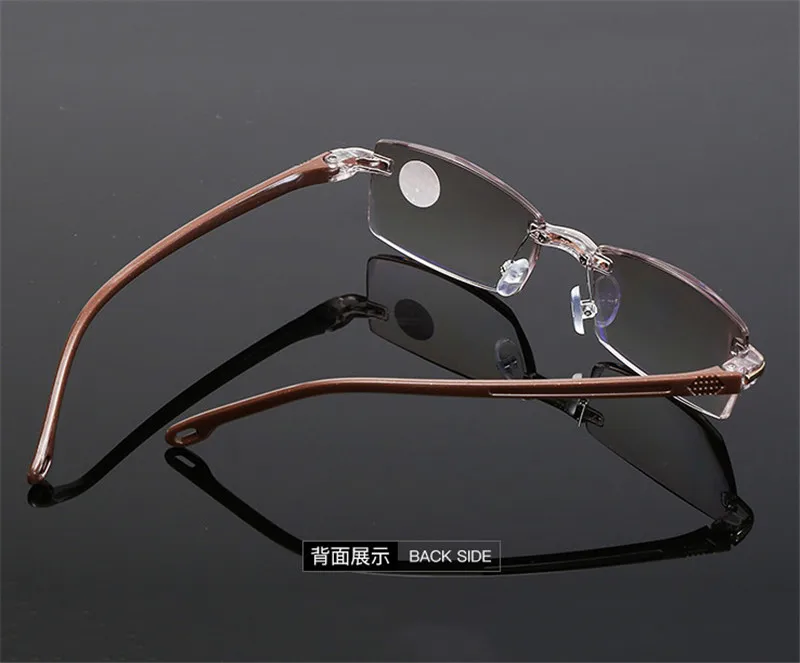2020 new Anti Blue Light Blocking Rimless Reading Glasses Women Men Square Frameless Presbyopic Glasses Diopters +1.0 1.5 2 2.5