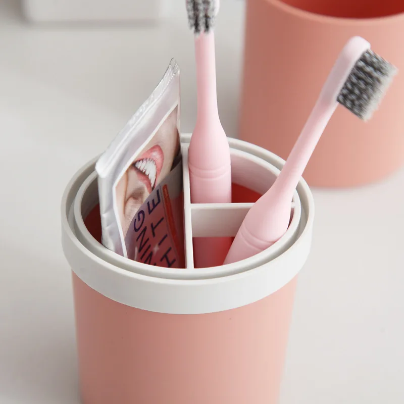 Популярная портативная дорожная чашка для мытья кружки с двойной чашкой комбинированная зубная щетка паста хранения полипропиленовая Коробка Набор