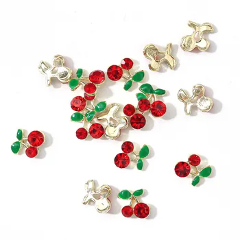 Net  Nail Jewelry Alloy 3D Cute Diamond Finger Metal Accessories 2025 New Year's Three-dimensional Wholesale