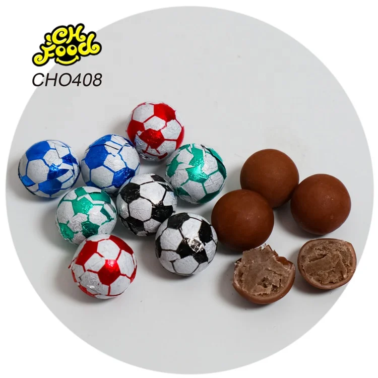 Wholesale and OEM Football Shape Chocolate Ball Chocolate Candy Sweet Snack Food