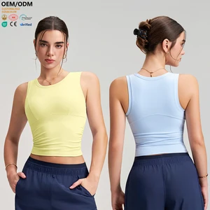 XW-BX-5076 Elastic Sports Tank Top Versatile Athletic Activewear Yoga Exercise Chest Pad Breathable Women's Sleeveless Vest