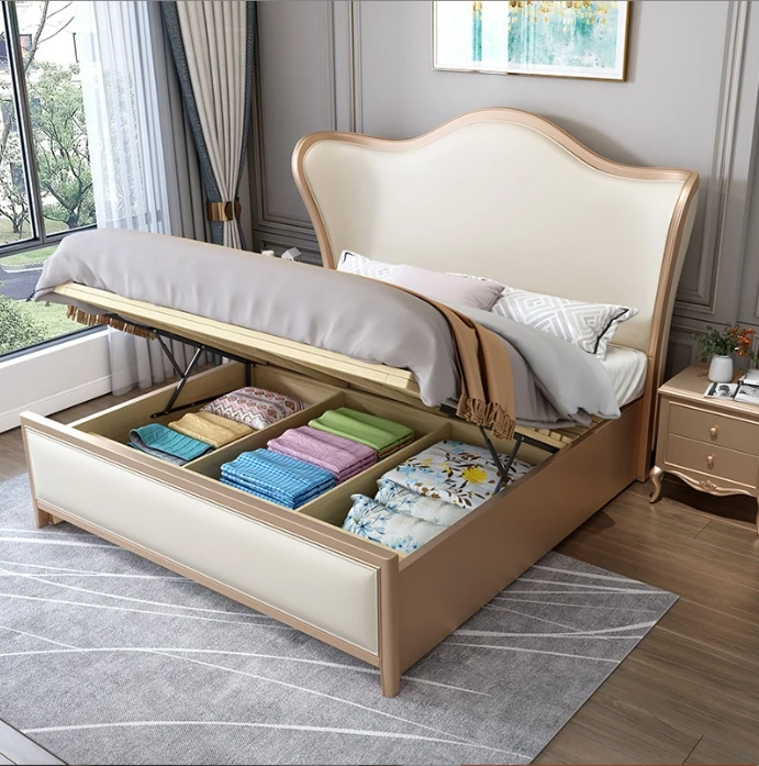 Modern Luxury Bedroom Furniture Normal Bed Designs in Wood Latest Cheap ...