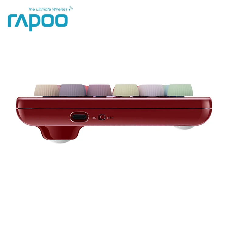 Rapoo Ralemo Pre5 Colorful Wired 79Keys Retro Women Girl Cute Mini Gaming Led Mechanical Keyboard Wireless