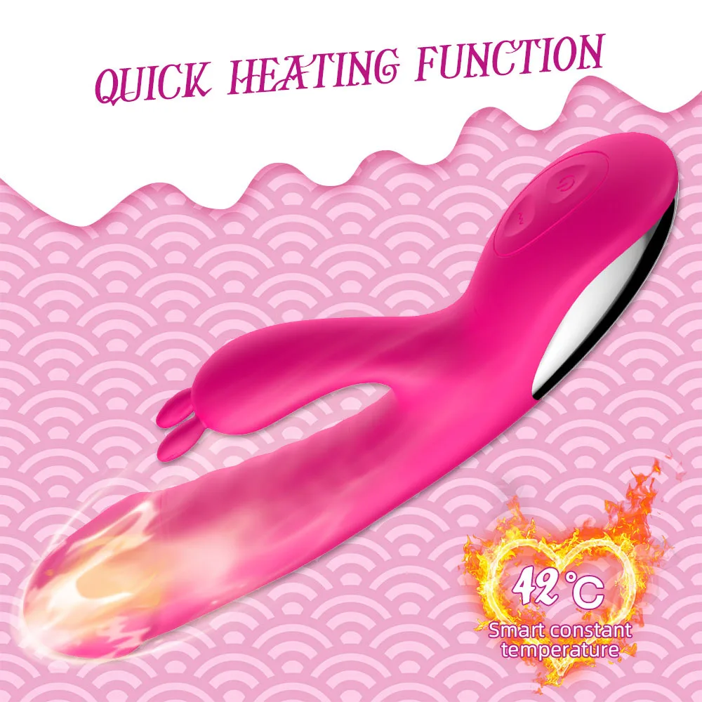 Handheld Thrusting Rabbit Dildo  Vibrator Clitoris G-Spot Stimulator Masturbation Rabbit Vibrators