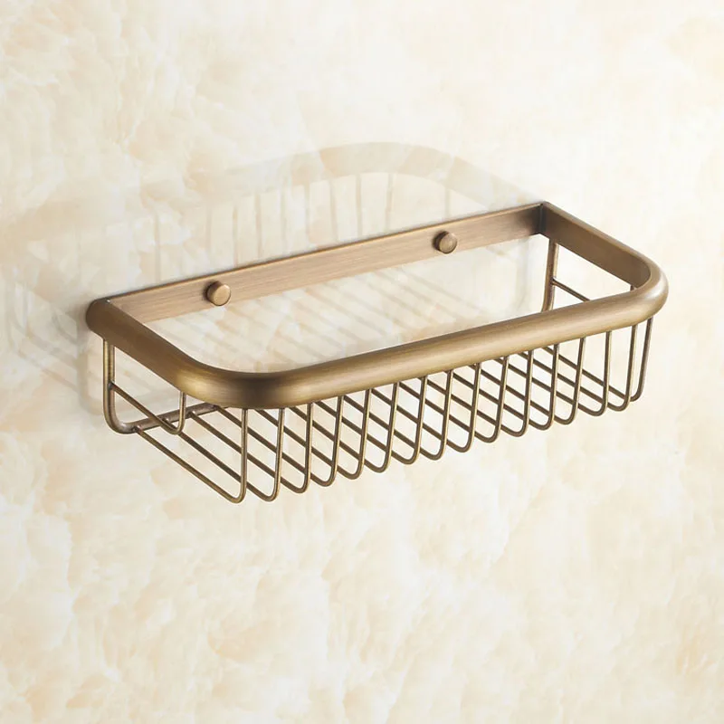 High Quality Brass Shower Shelf Shower Caddy Basket Bathroom Shampoo Holder