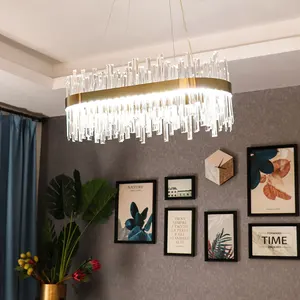 Hot Quality Modern Fancy Rectangular Crystal Chandelier Ceiling Lighting Nordic