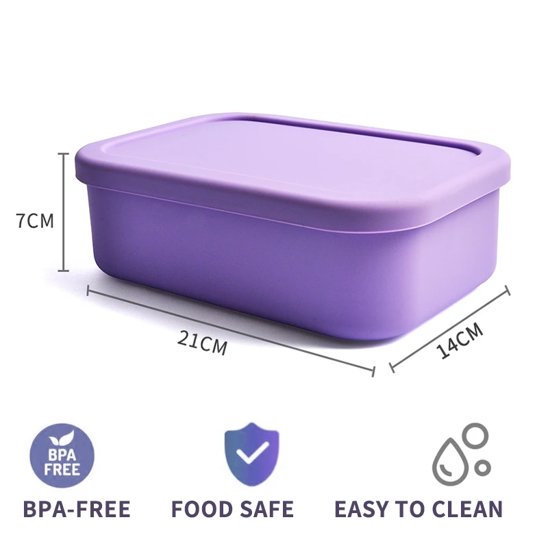 Eco Friendly Silicone Leak Proof Kids Food Grade Lonchera Lunchbox ...