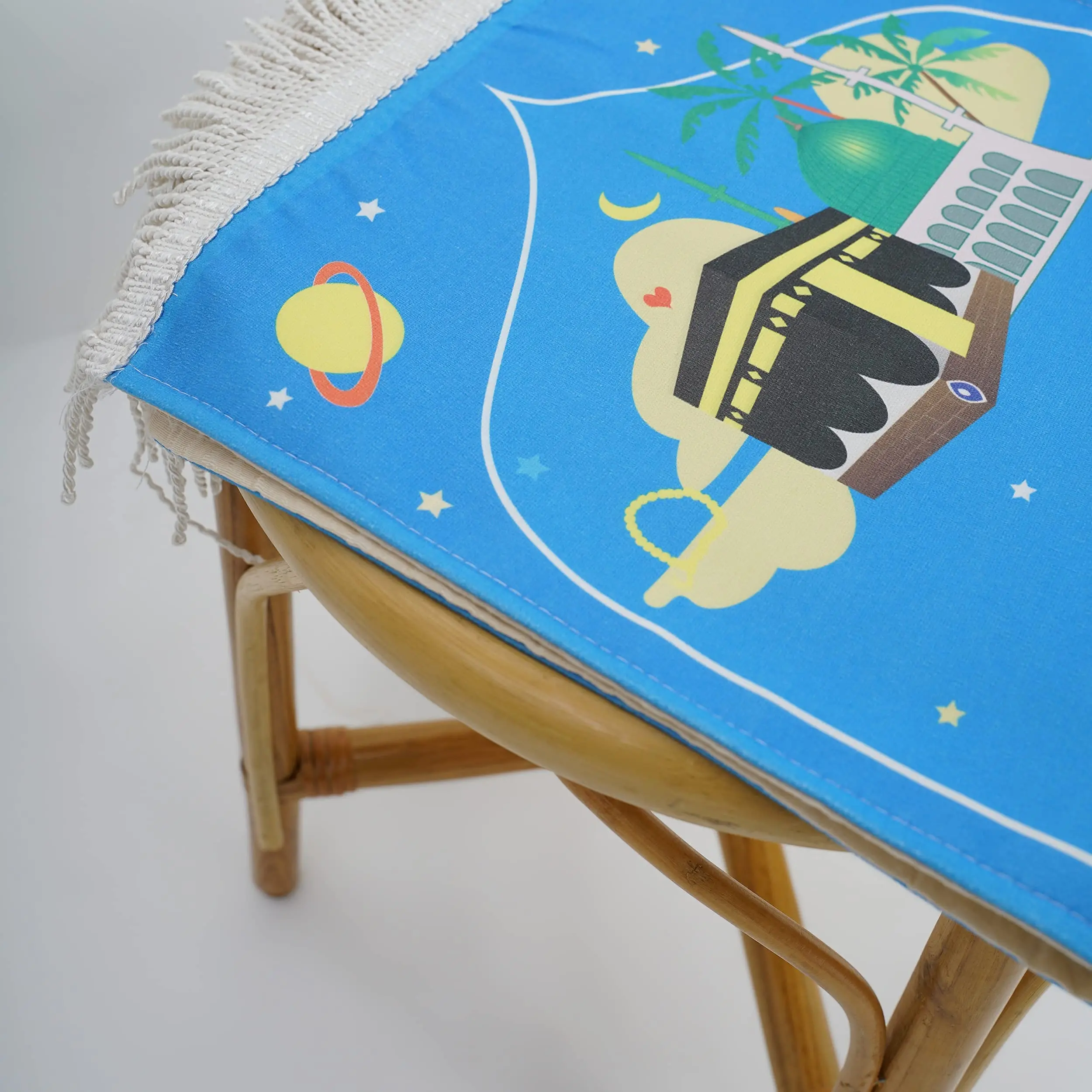 Cartoon  Muslim Islamic Kids Prayer Mat Portable Prayer Mat Padded Kids Prayer Rug for Ramadan Gifts