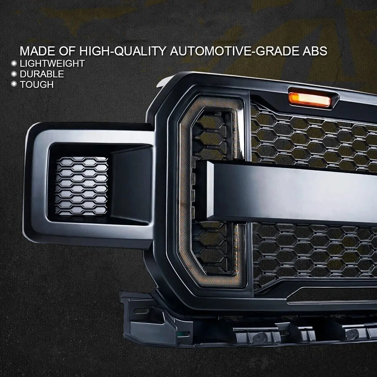 Auto Parts Car Bodykit Pickup Truck Parts Black Raptor Style Led Mesh