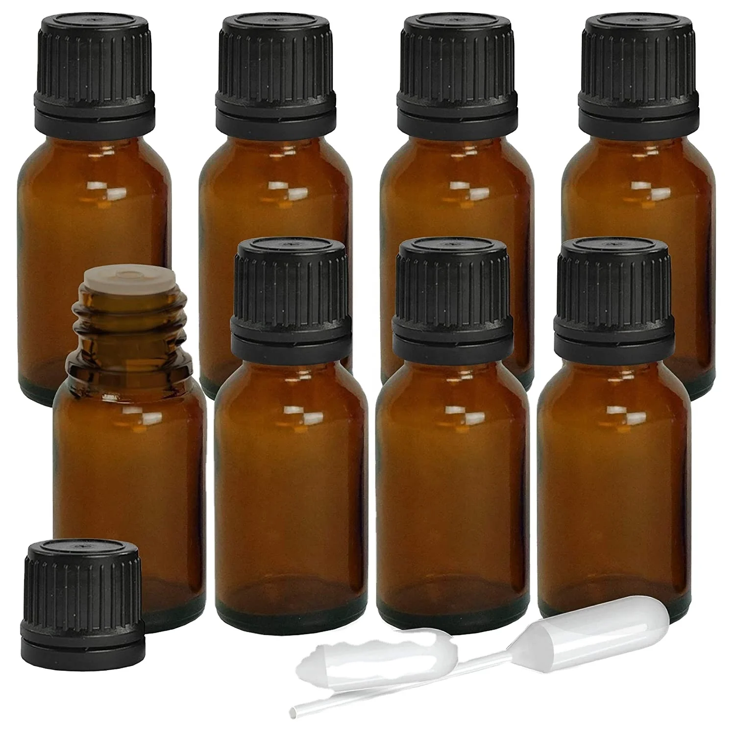 Factory supply large capacity amber boston glass medicine bottle for essential oils herbal medicine