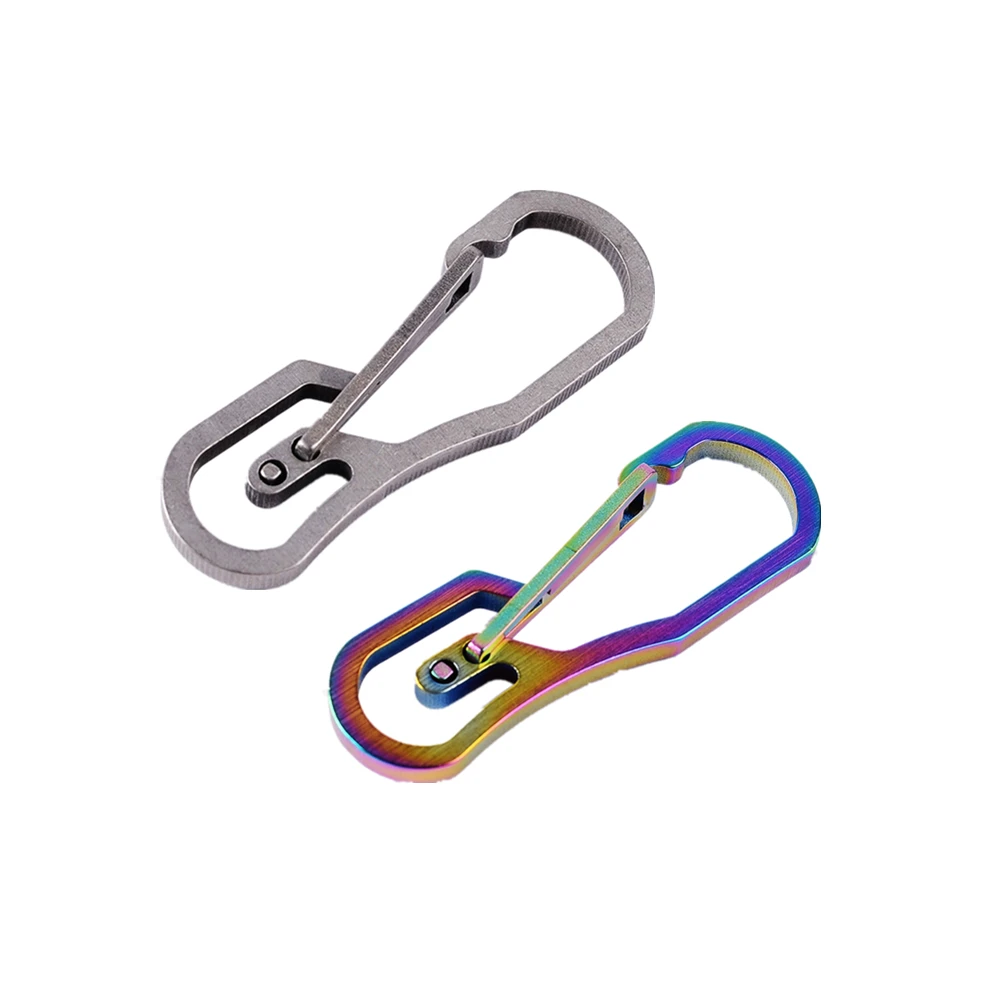 Stainless Steel Climbing Carabiner Key Chain Clip Hook Buckle Keychain Outdoor T 