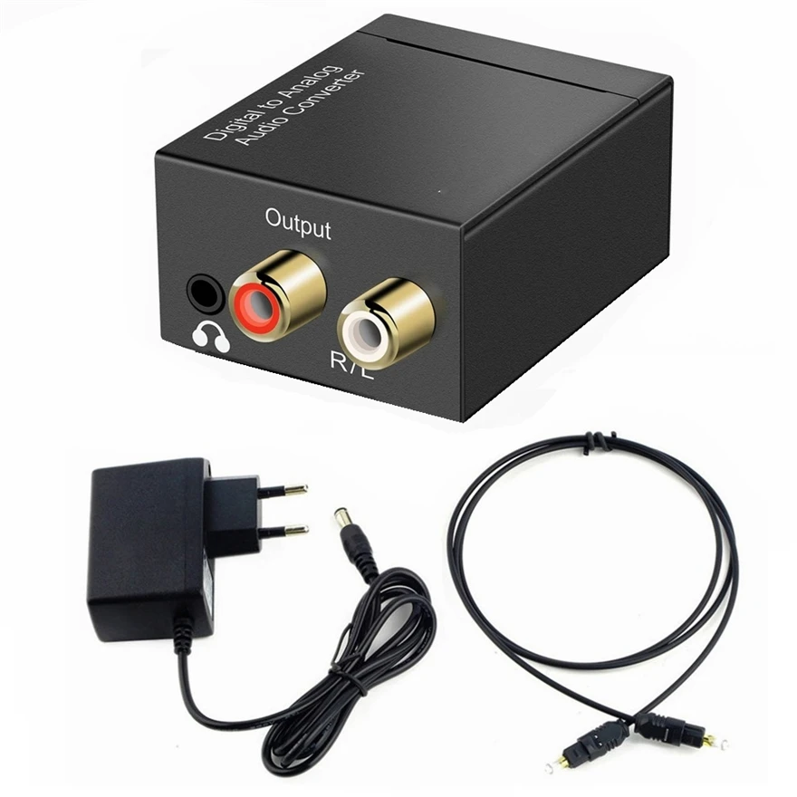 Ensemble adaptateur convertisseur Audio numérique-analogique, sortie Jack  250mm, SPDIF Coaxial optique Toslink numérique RCA L/R câble optique 3.5