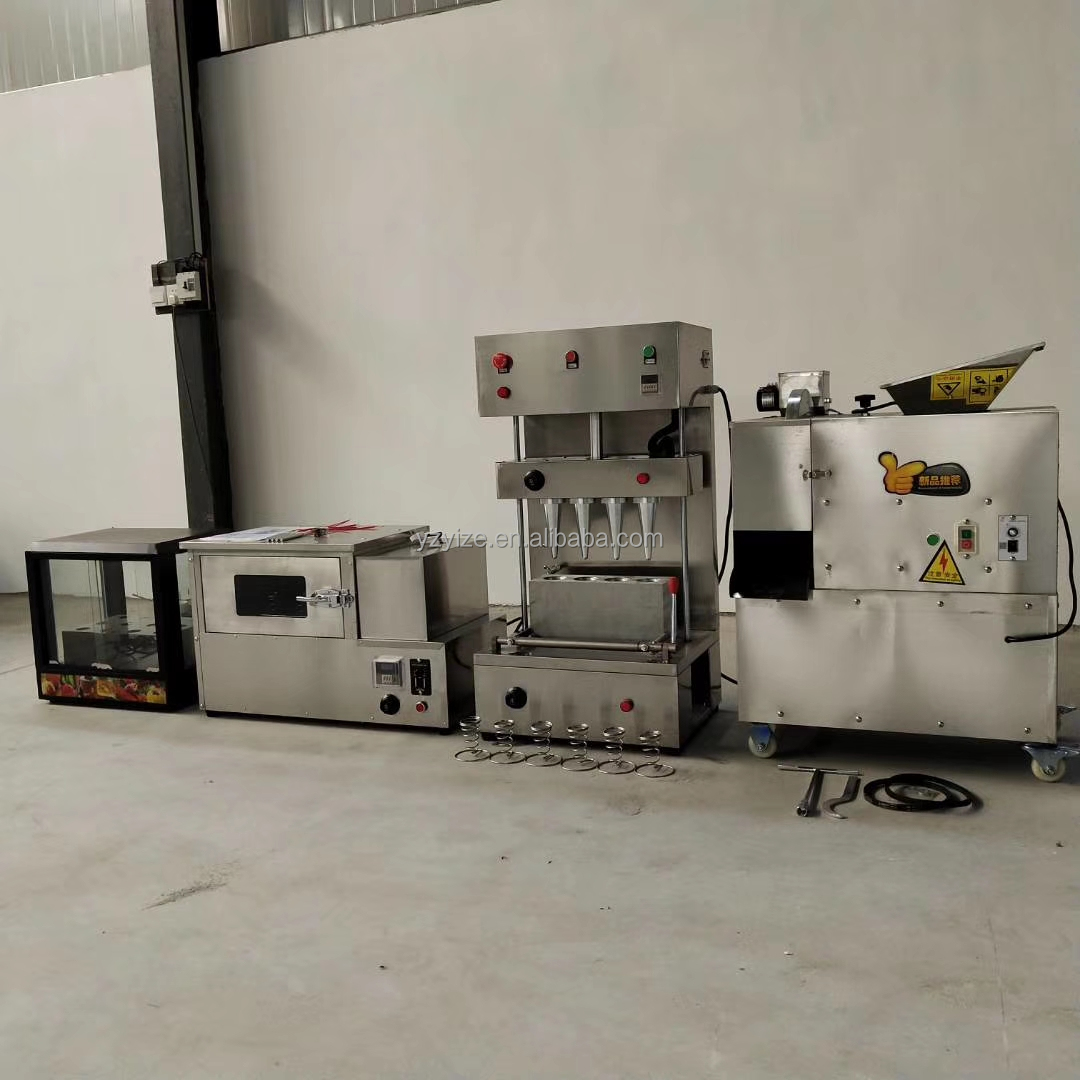 Small Automatic Ice Cream Wafer Biscuit Cone Machine Dairy Sweet Waffle