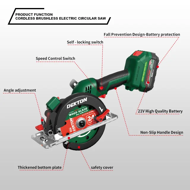 Dekton-A2020 20V Cordless Wood Cut Off Saw-125mm Brushless Motor Cordless Tools Battery Cut off Saw Cordless Tools supplier