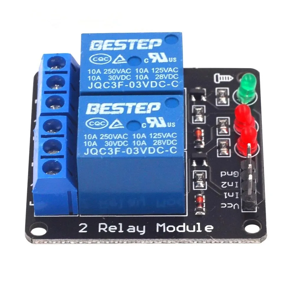 2 Channel Relay Module with Lamp - Reliable Control Solutions