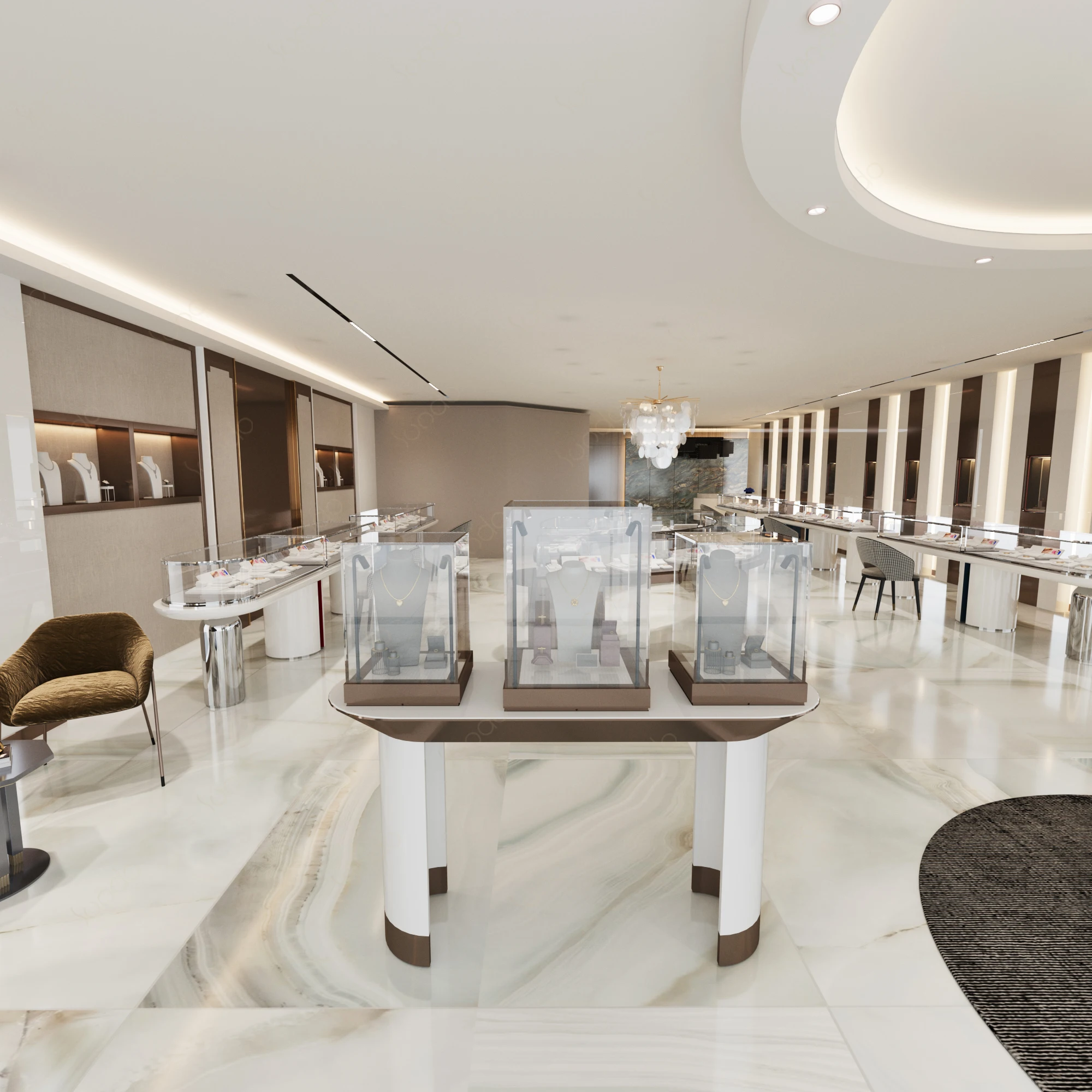 Custom Style Jewellery Shop Interior Design Brand Jewelry Commercial ...