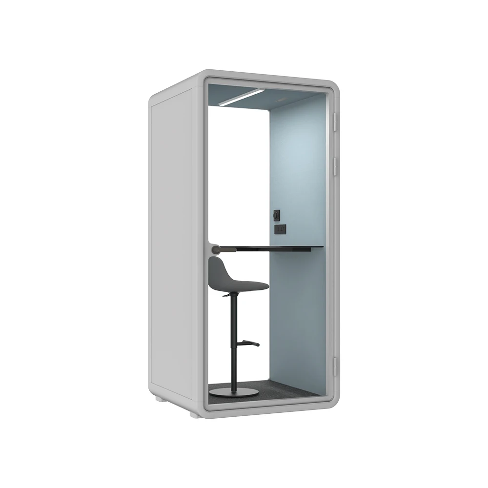 SilentBox Open Office Pod Soundproof Movable Phone Booth Modern Office Booth for Sale