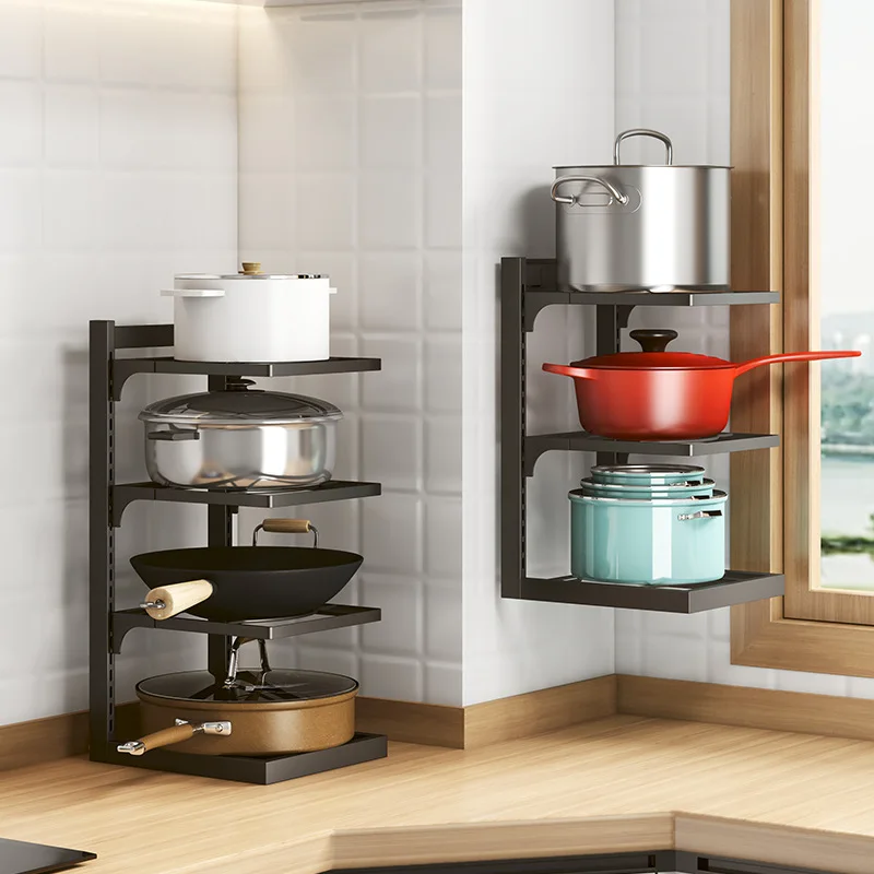 New 2022 Wholesale Black Pot Holders Kitchen Rack For Hanging Pots