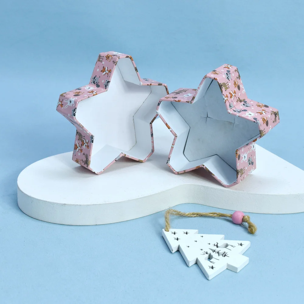 Square Crossing Angel Gift Box for Baby Shower Baptism Birthday Wedding Decoration Candy Boxes with Embossing Printing