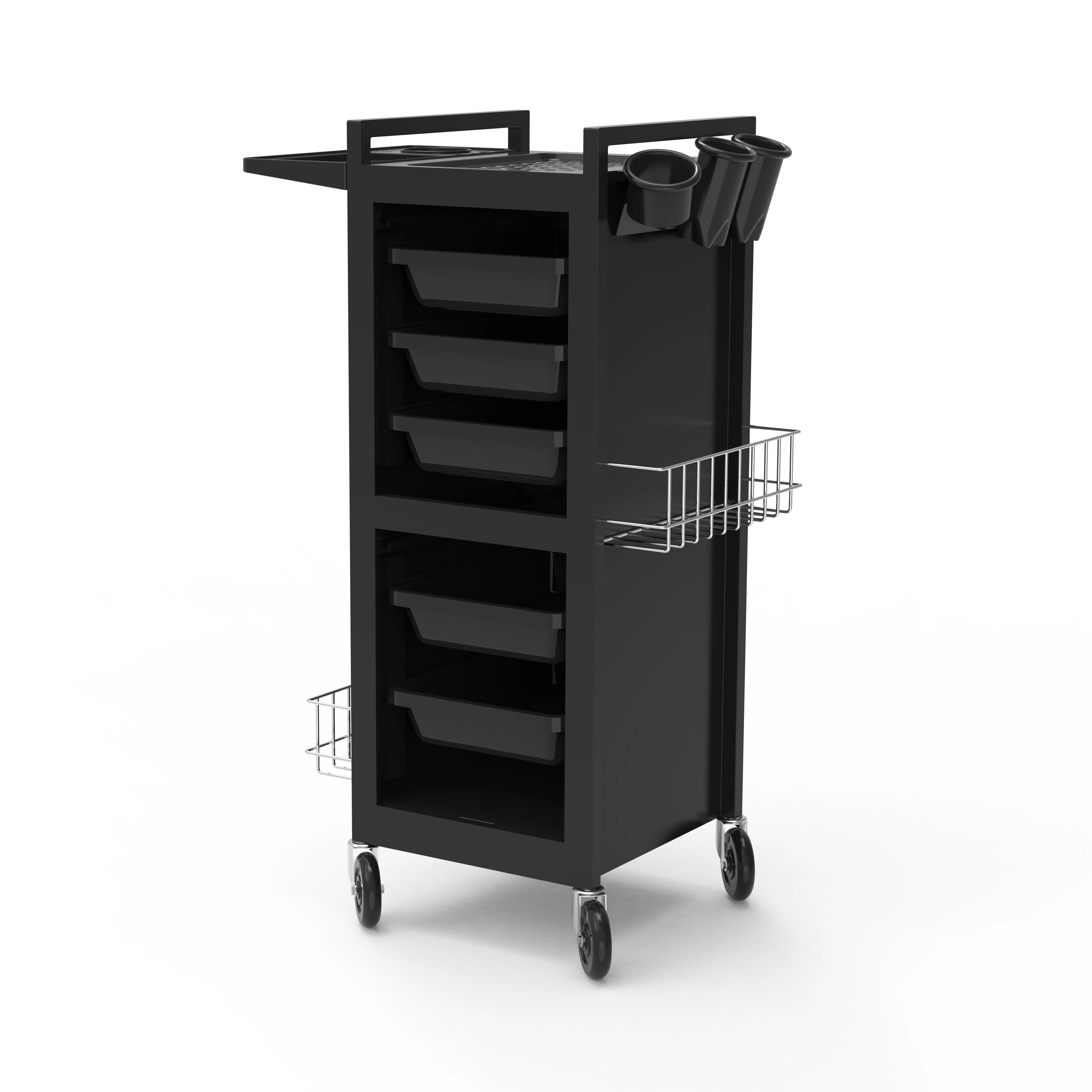 Профессиональный парикмахерский салон красота инструмент Deluxe запираемая металлическая тележка