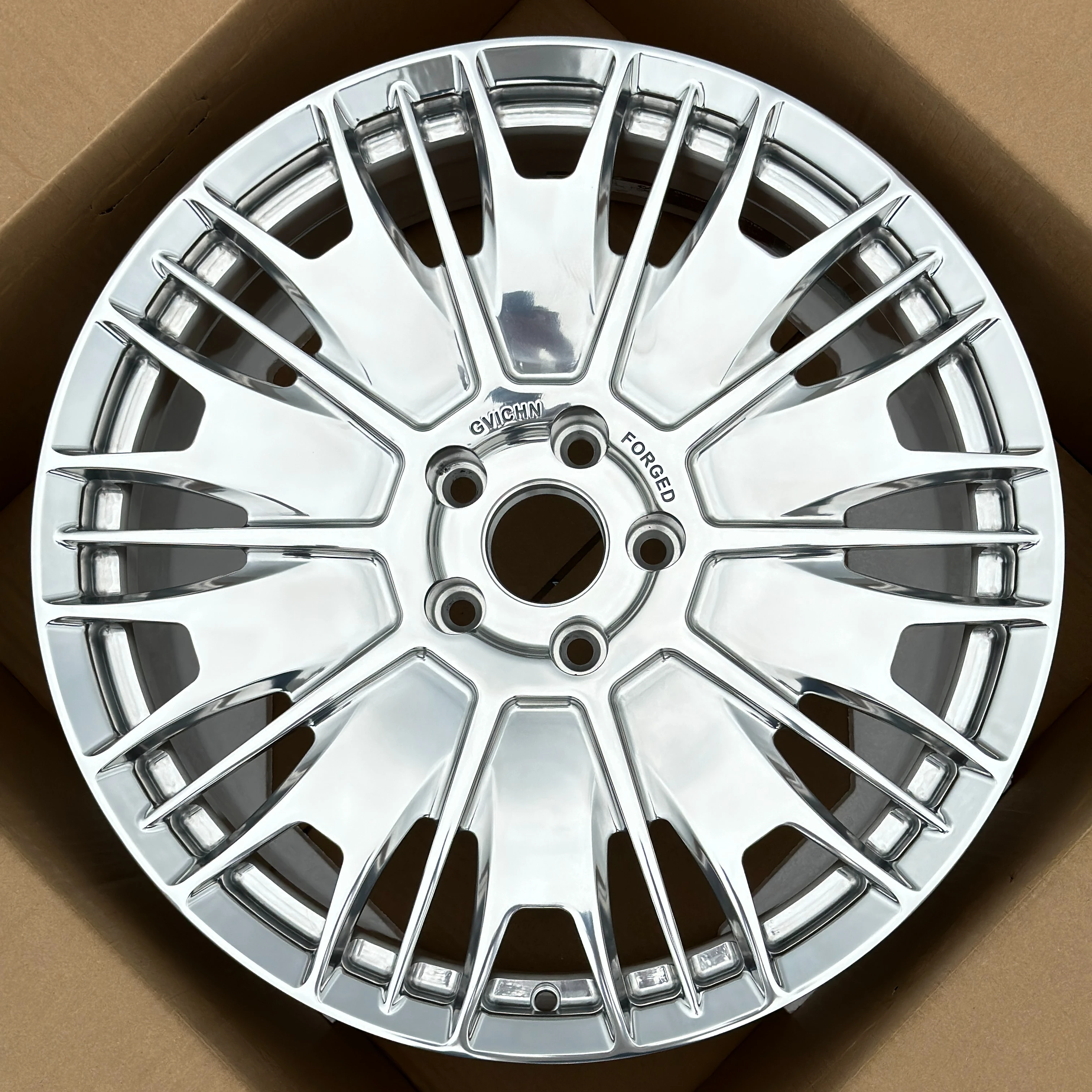 GVICHN one piece polished forged wheels 16 - 26 inch aluminum alloy rims 5x112 5x114.3 5x120 monoblock wheel hub