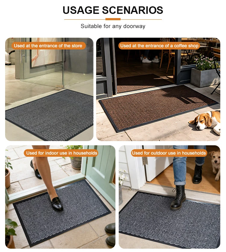 Durable Classic PP Cut Pile TPE Backing Doormat Modern Style Outdoor Entrance Mat(图9)