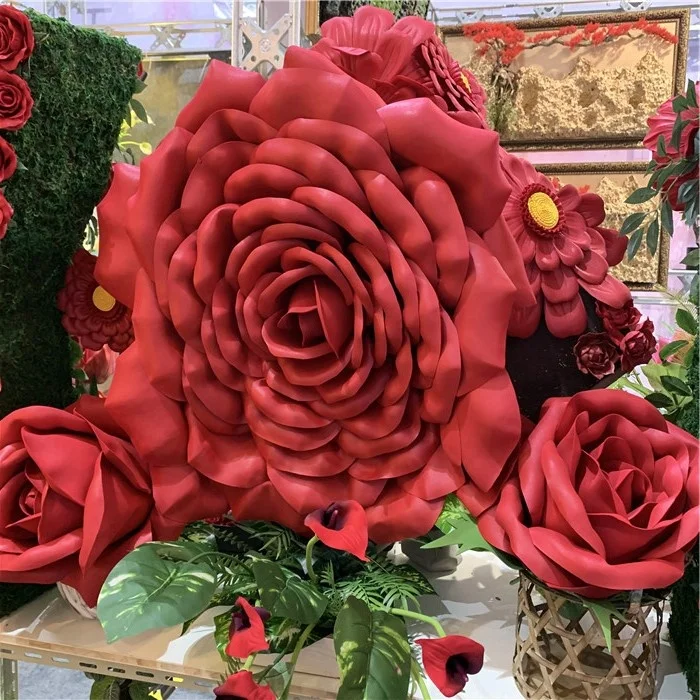 50 Teste Di Rose Artificiali In Schiuma PE – Rosse, Diametro 7-8 Cm – Per Decorazioni Fai Da Te E Matrimoni