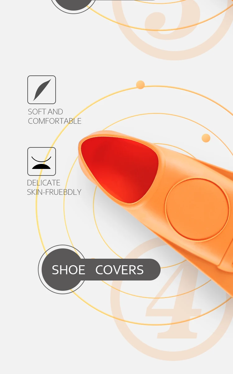 Hot Sales Underwater Swimming Silicone Fins Comfortable Skindiving