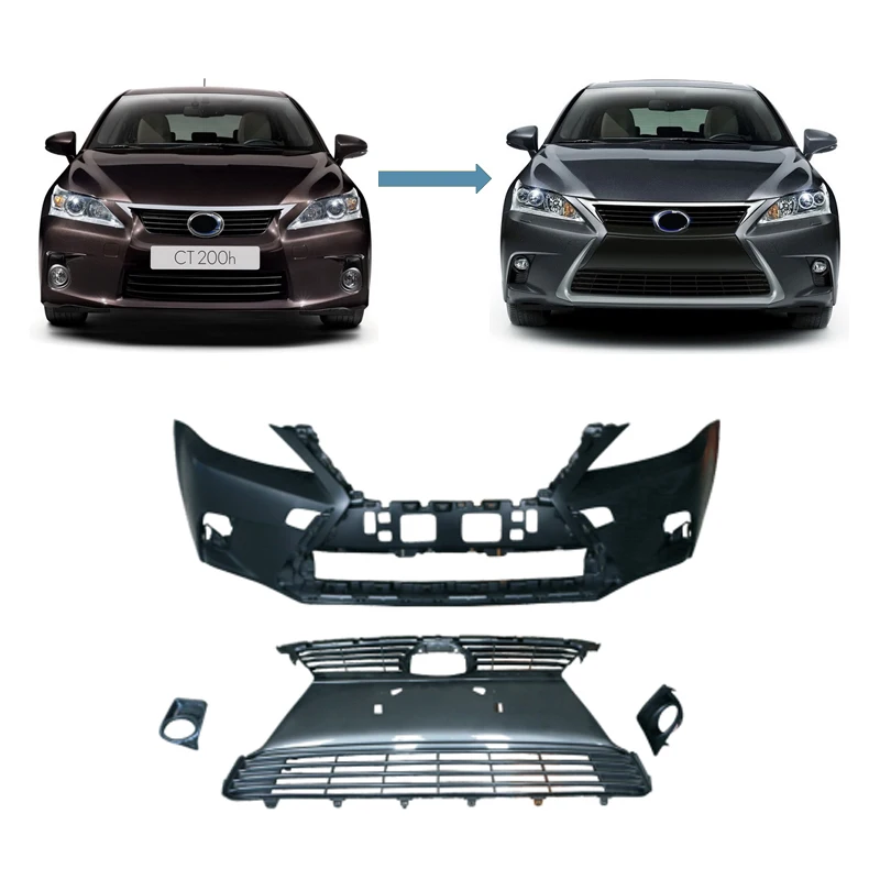 Saivis wholesale car front bumper kit auto parts with grille for LEXUS 2012-2016 CT200H