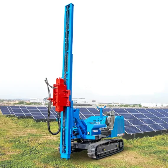 Best Selling 2026 Bore Pile Machine HWL500R Screwing Hengwang Solar Photovoltaic Pile Driver Machine Hammering Drilling Diesel