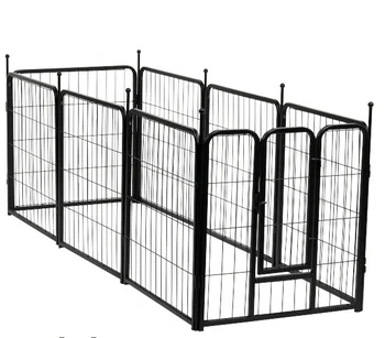 Heavy Duty Solid Metal Wire Large Dog Chain Link Rabbit Mesh Kennel Crate Pet Cage