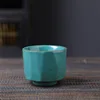 H ancient clay teacup 75ml-dark green