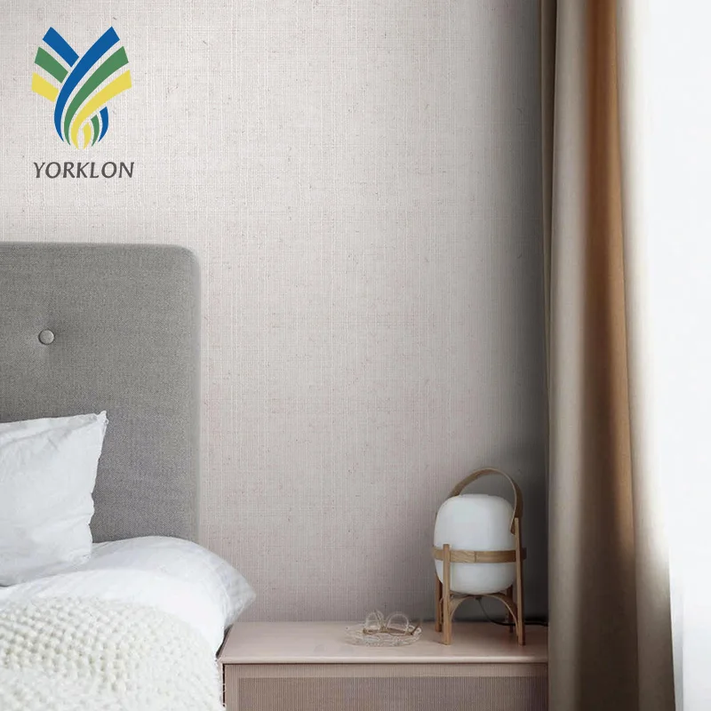 Natural Decorative Wallpaper Linen Cork Sisal Silk Grass Cloth Wood Veneer Wallcoverings Waterproof Soundproof