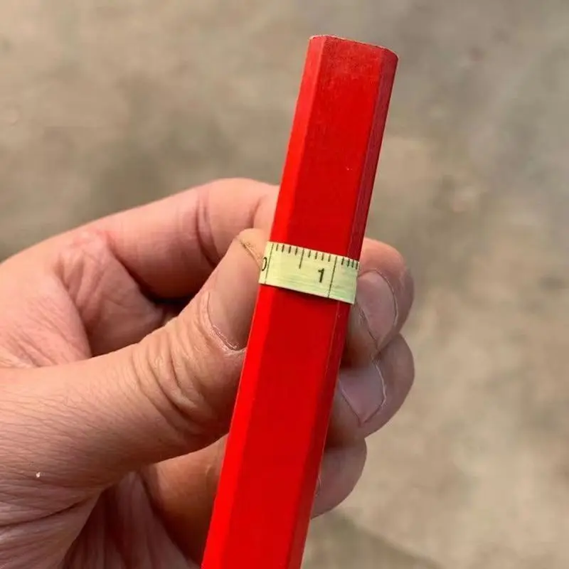 Wholesale custom logo carpenter pencils 7 inches flat octagonal hard black promo gift woodworking construction pencils