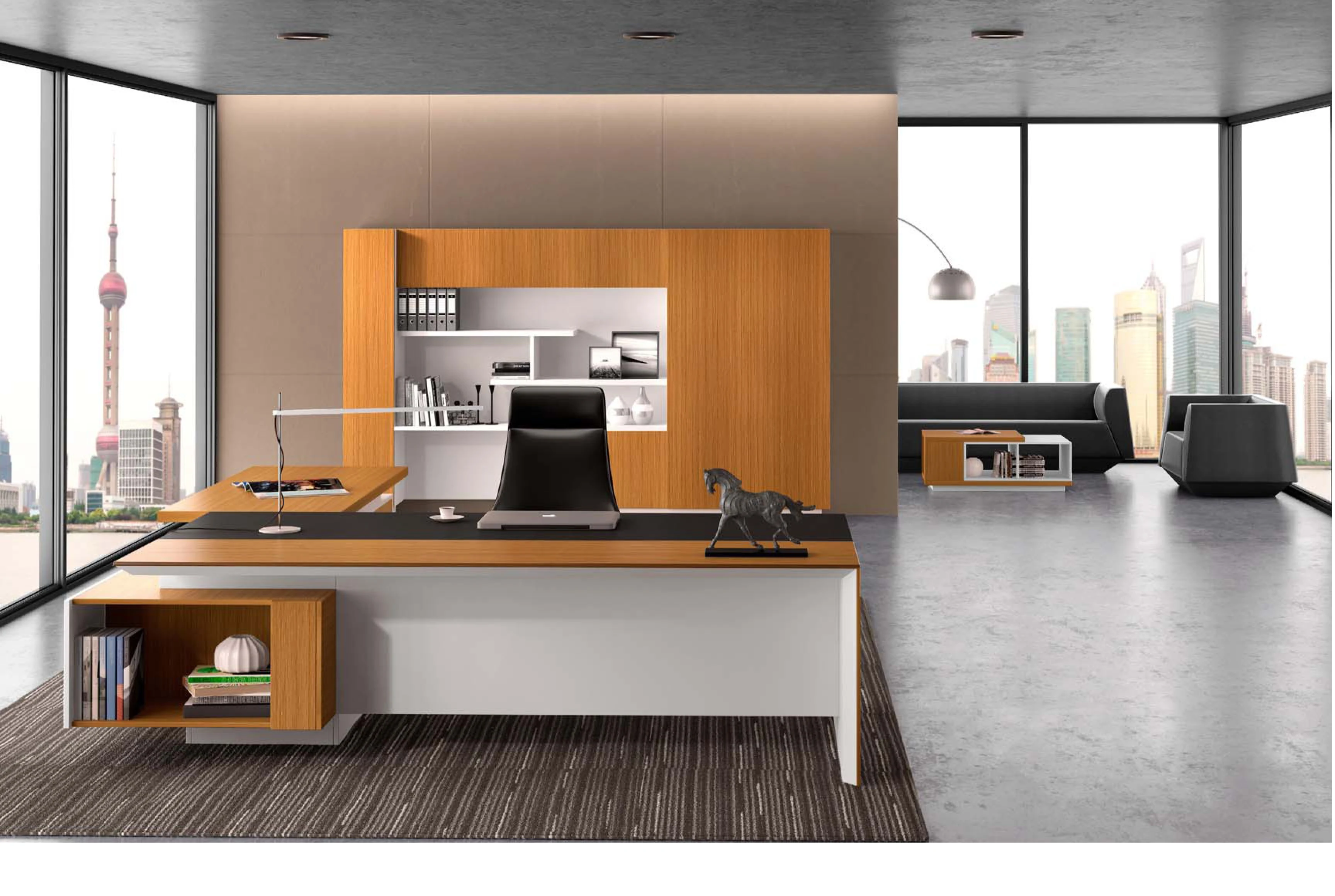 中国制造商豪华办公家具老板桌子行政办公桌