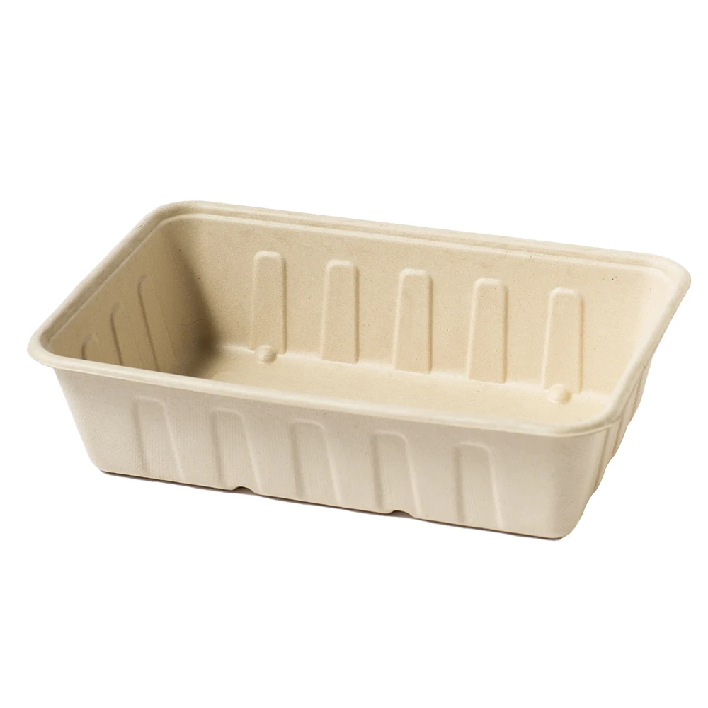 Big Capacity Disposable Paper Bowl Easy To Carry 2500ml Compostable