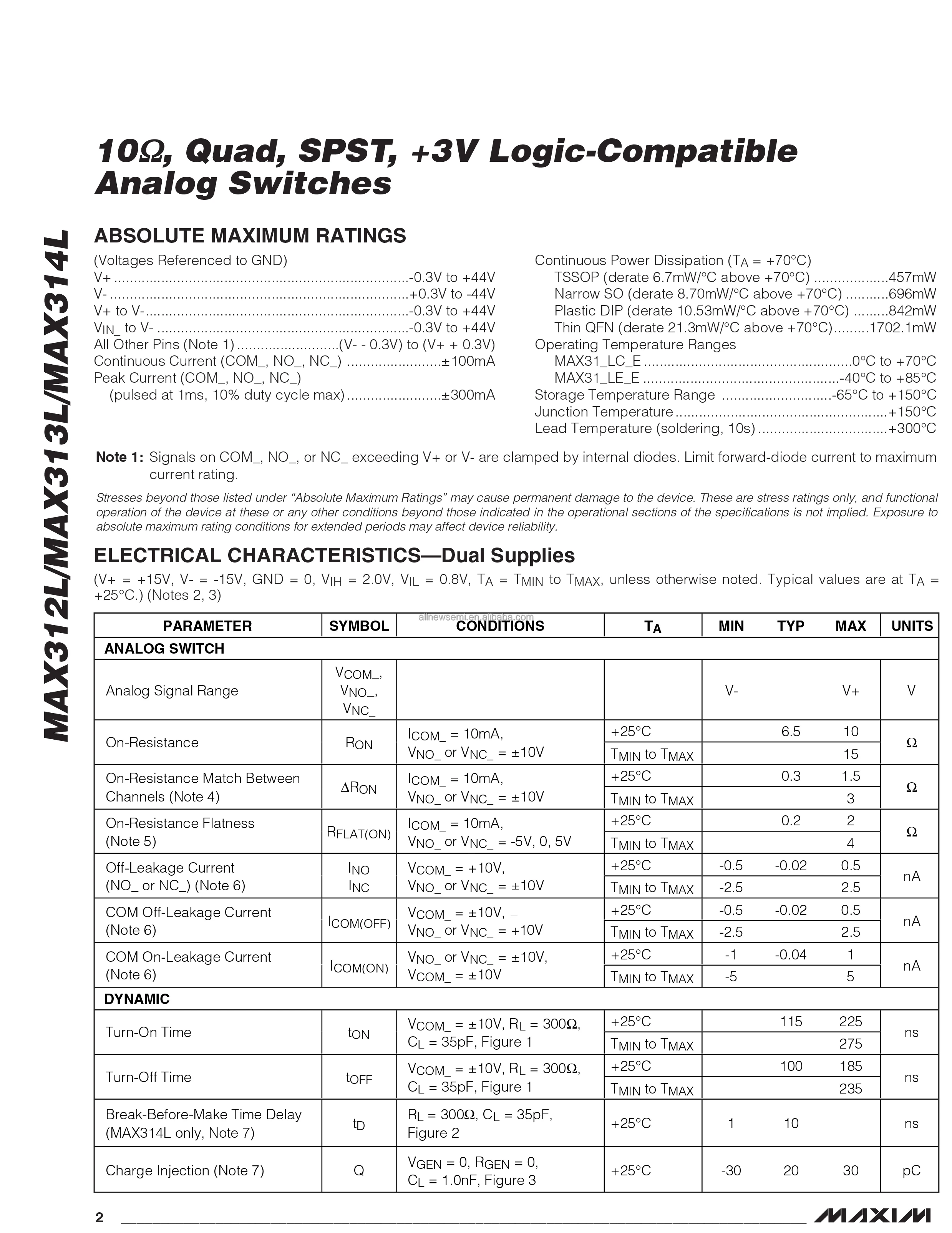 MAX312LCSE-2