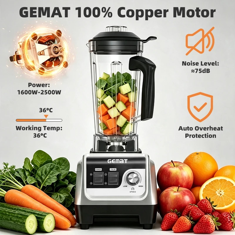 Heavy Duty Blender Commercial High Quality Smoothie Maker Mixer Electric Table Blender Wall Breaking Machine Liquidificador