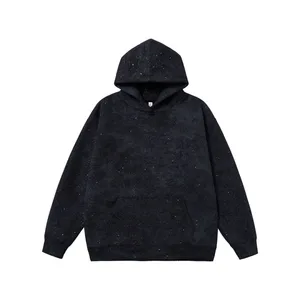 New Design Dirty Monkey Washed Hoodie Brand Men's Winter Pullover Hooded OEM Embroidered Long Sleeve Solid Stars Coat Hoodie