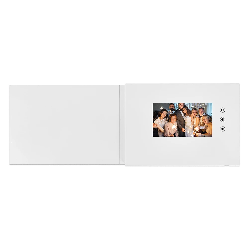 Custom Presentation A5 Blank Video Book Brochure Hd 5 Inch Lcd Mailer Video Folder POSTCARD Card Paper Business Gift 4 Color