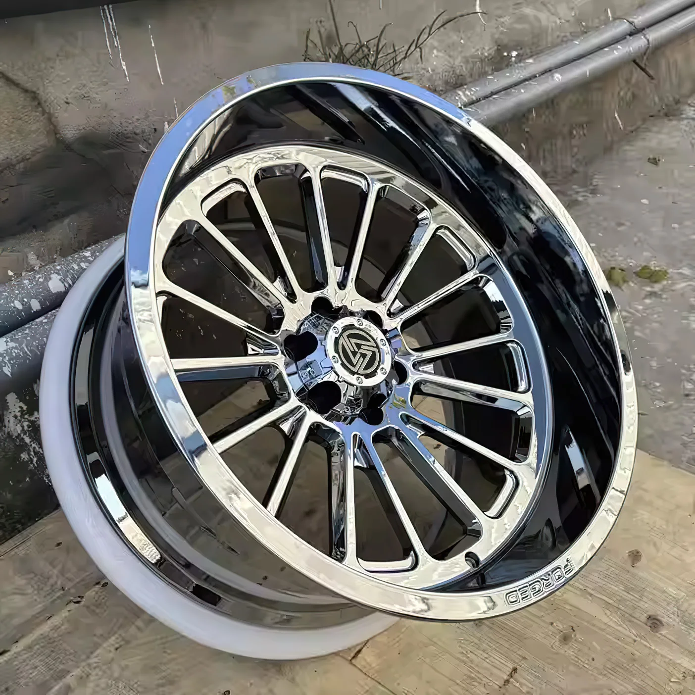 XL Deep Dish Chrome Off-Road Wheel 5x127 5x139.7 6x139.7 Forged Wheel 22 24 26 Inch Car Alloy Rim for Toyota Hilux D-Max - Image 5
